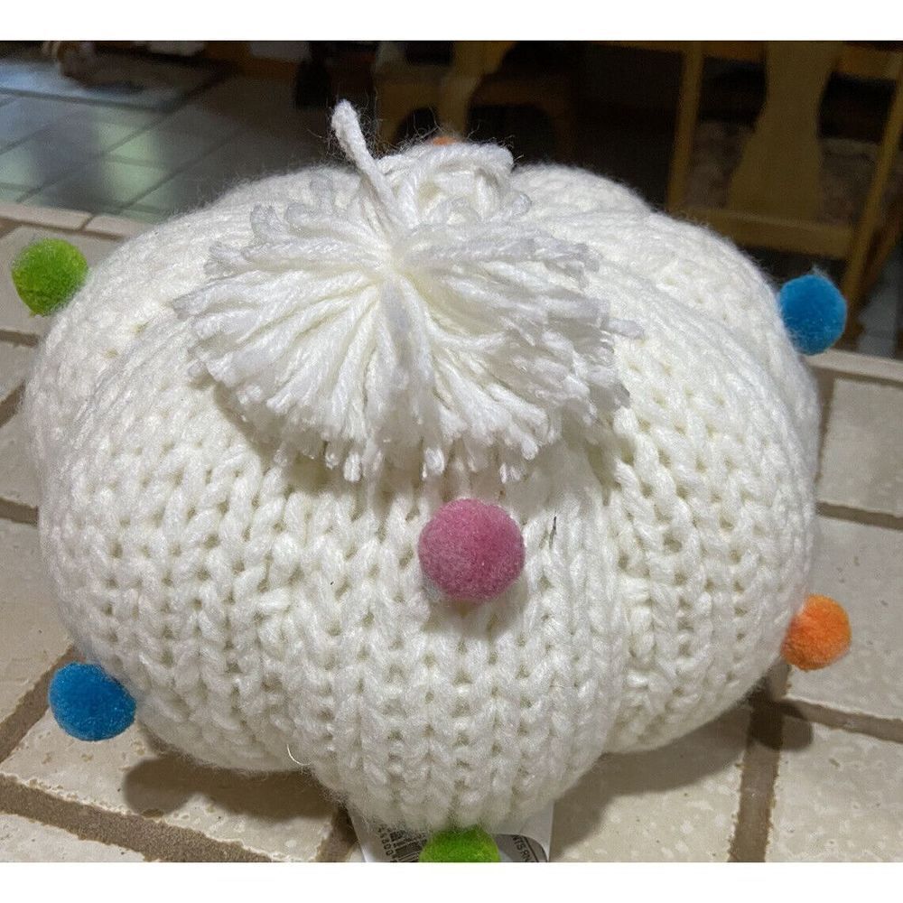 Crocheted Pumpkin, Halloween,‎ Fall Autumn Hand Made Of Yarn Large - Picture 3 of 5